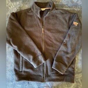 Black Fleece Zip-Up Jacket